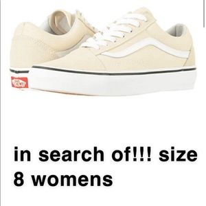 iso beige vans size 8